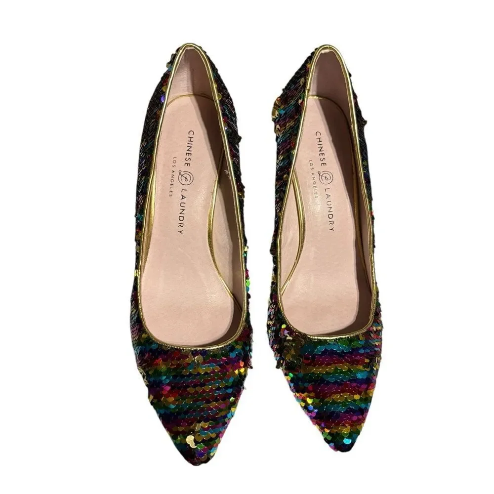CHINESE LAUNDRY | heels pumps shoes sequin 9 40